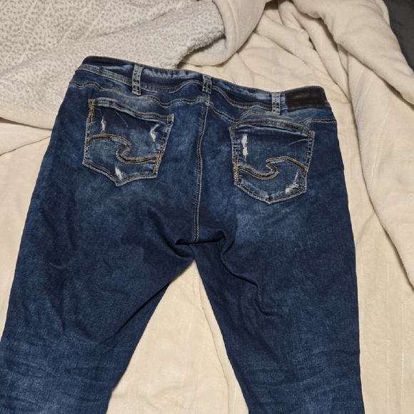 Silver Jeans Dark Blue Mid Skinny - Picture 3 of 3